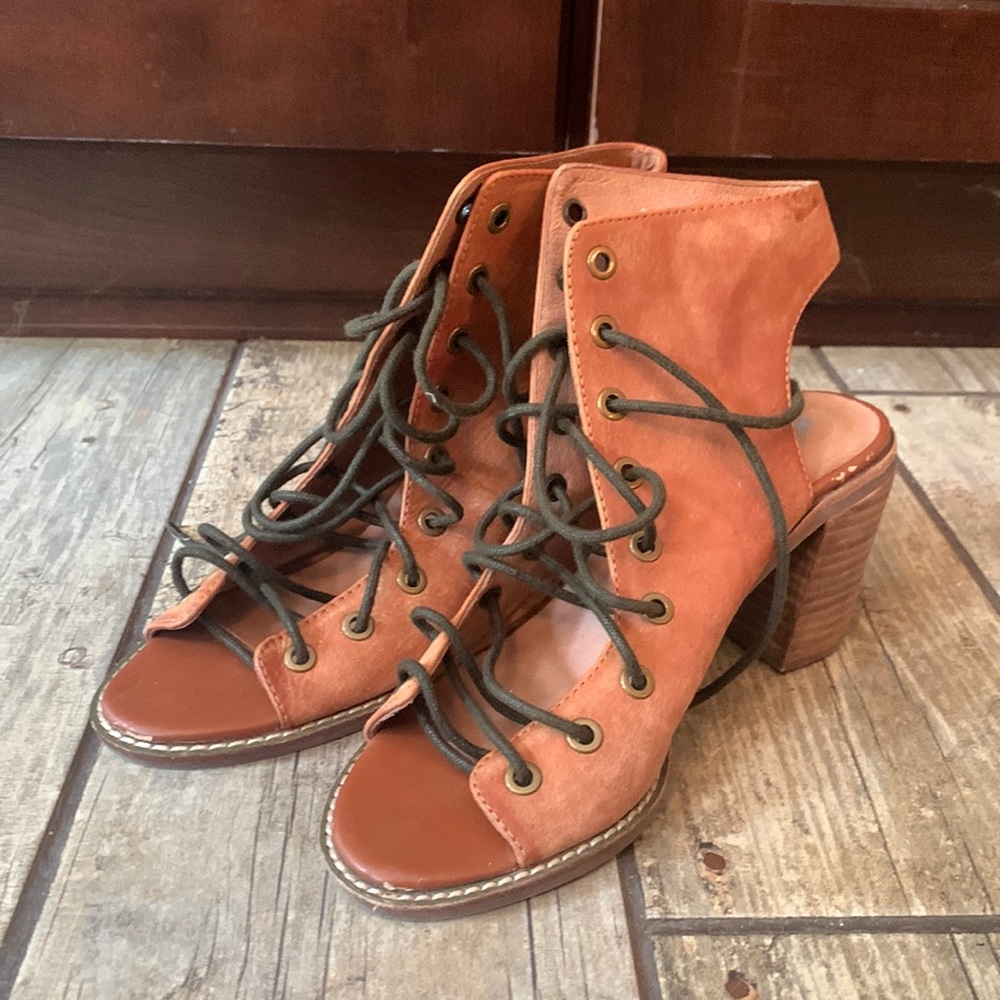 Free People Jeffery Campbell Lace Up Leather Heels